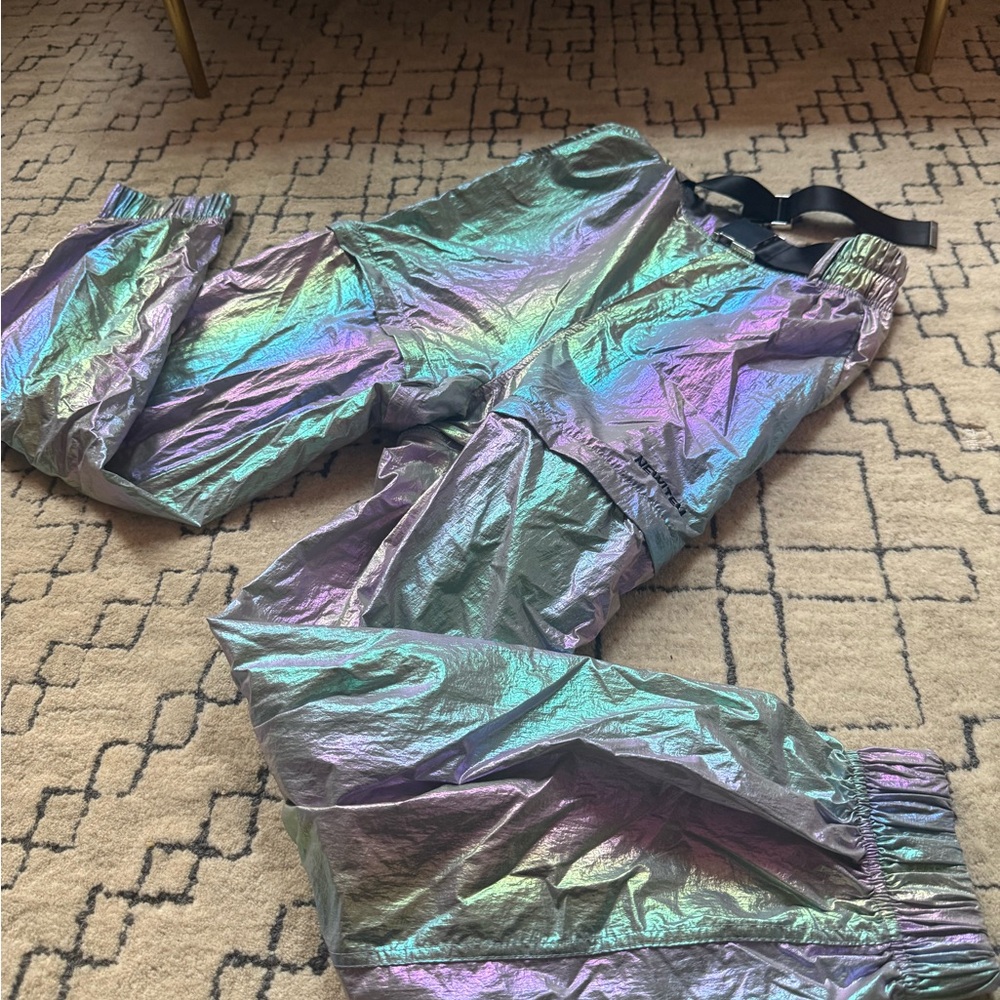 Holographic Rave Pants / Shorts with Belt